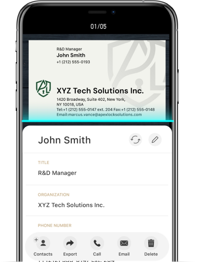 scan business card
