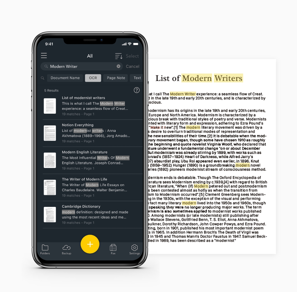 scannerapp organize
